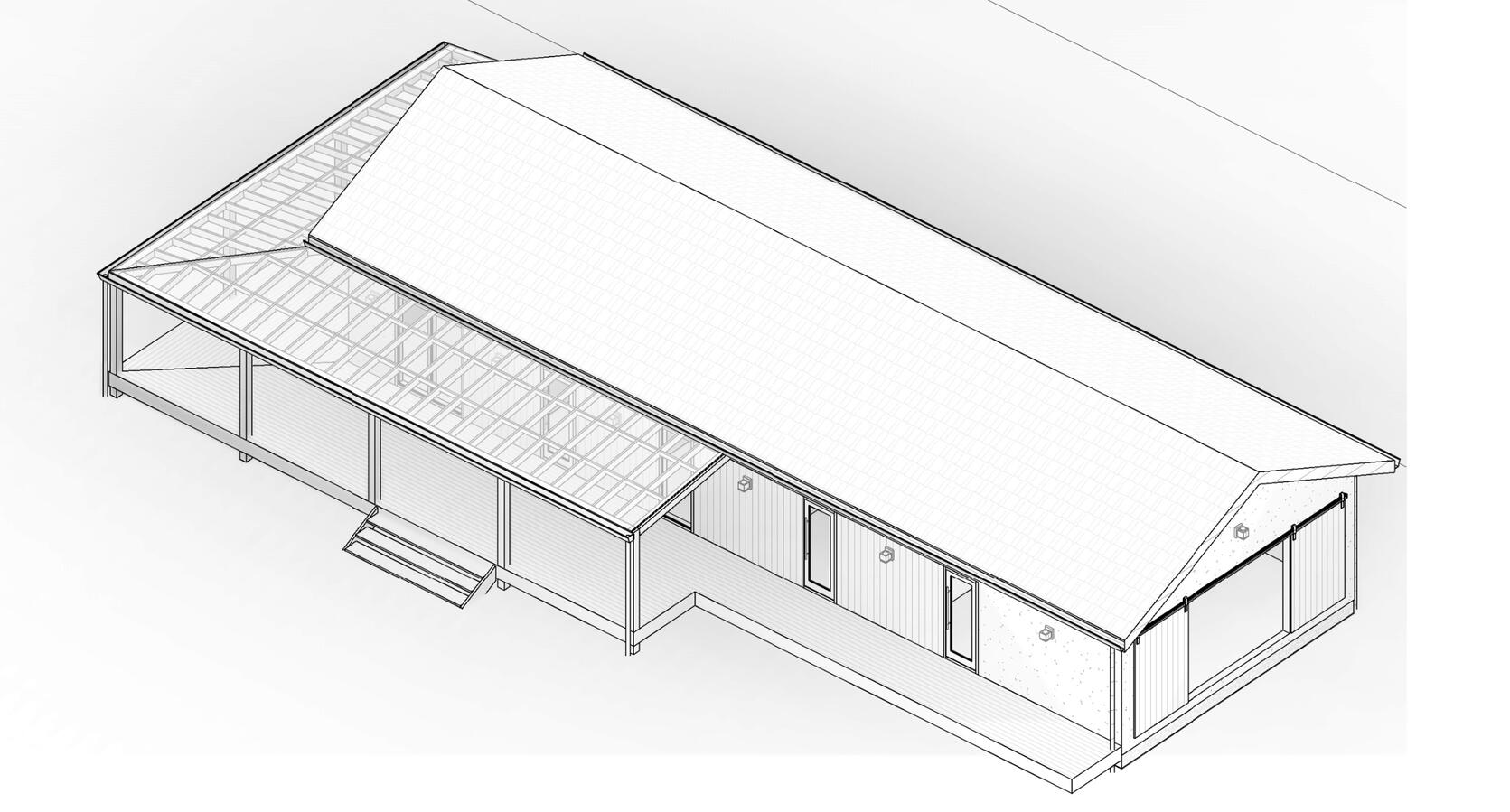 3D Axo - Roof Framing